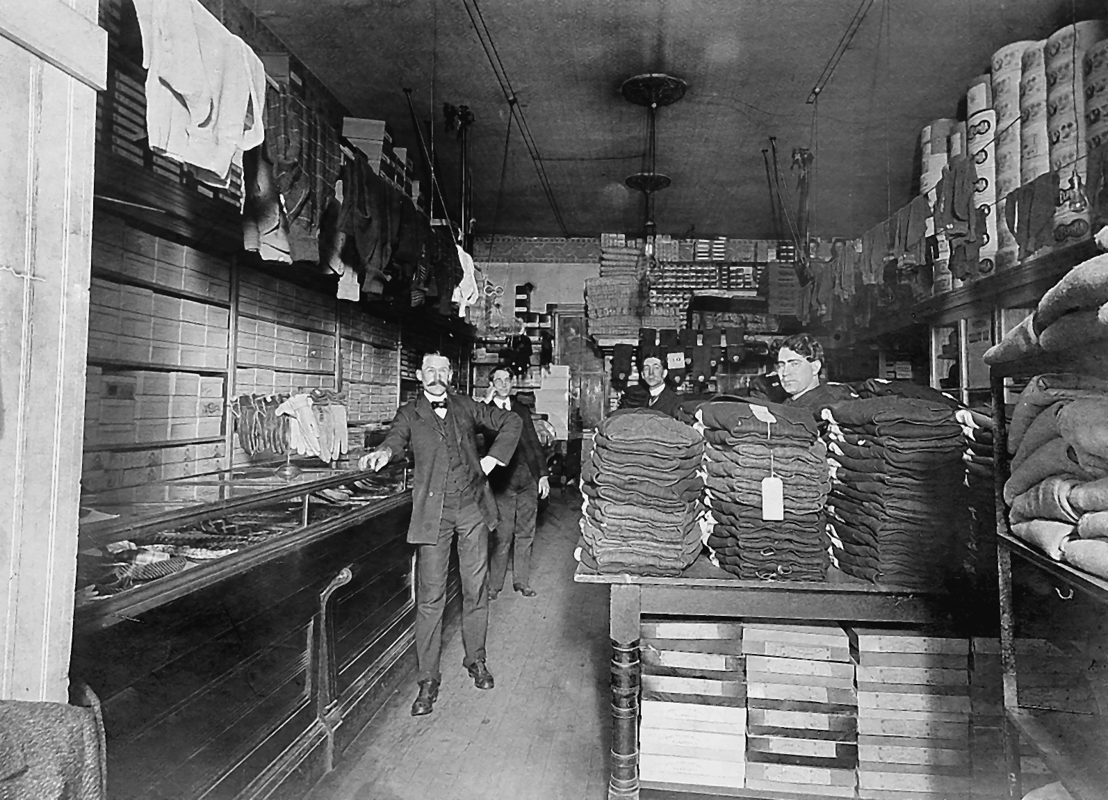 1920 inside the men’s department of Tighe and Breyfogle’s