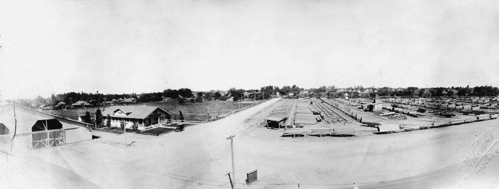 1900 panorama of the sugar pine lumber company office