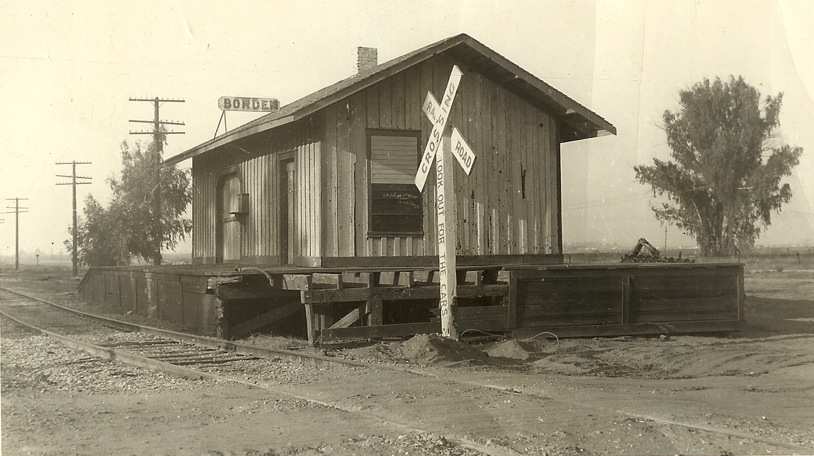 picture of The freight depot for the town of Borden. Passengers also used this depot.