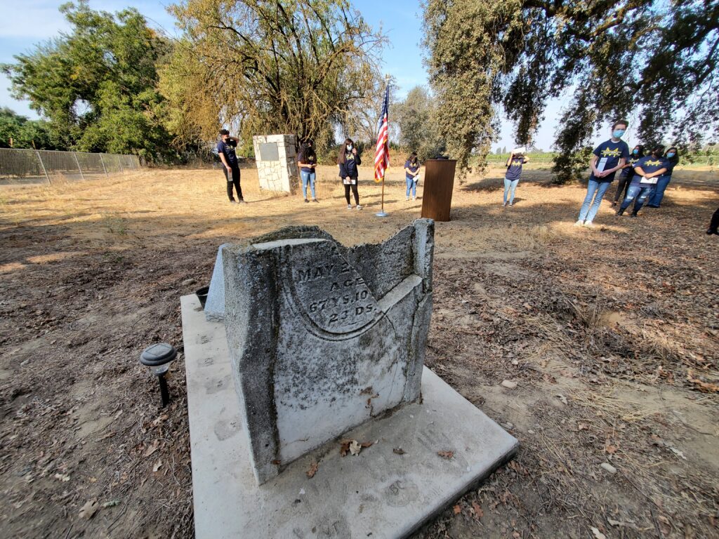 Refurbished Gabriel Moore's tombstone